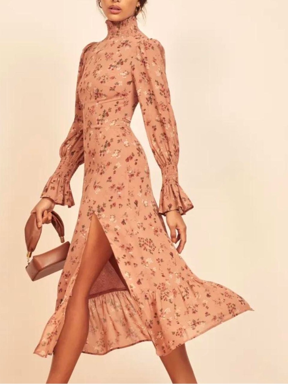 Reformation Galena Floral Fall Girl Chic Dress